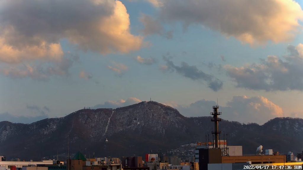 Sapporo Mt. Moiwa waiting for spring, beautiful sky of magic hour | April 17, 2022