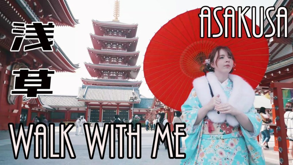 Walking with beautiful women in Asakusa, Tokyo