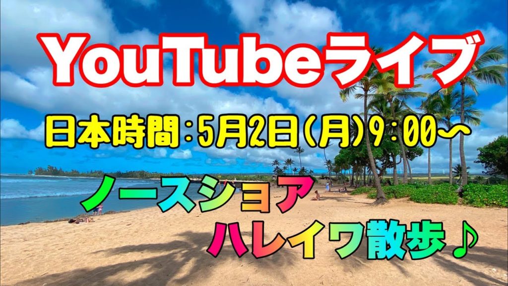 【ハワイLIVE】GWスペシャル☆日本人観光客はどれくらい来てる⁇ ノースショア ハレイワをお散歩♪ハワイの今をお届けします! 【ハワイLIVE】GWスペシャル☆日本人観光客はどれくらい来てる⁇ ノースショア ハレイワをお散歩♪ハワイの今をお届けします!