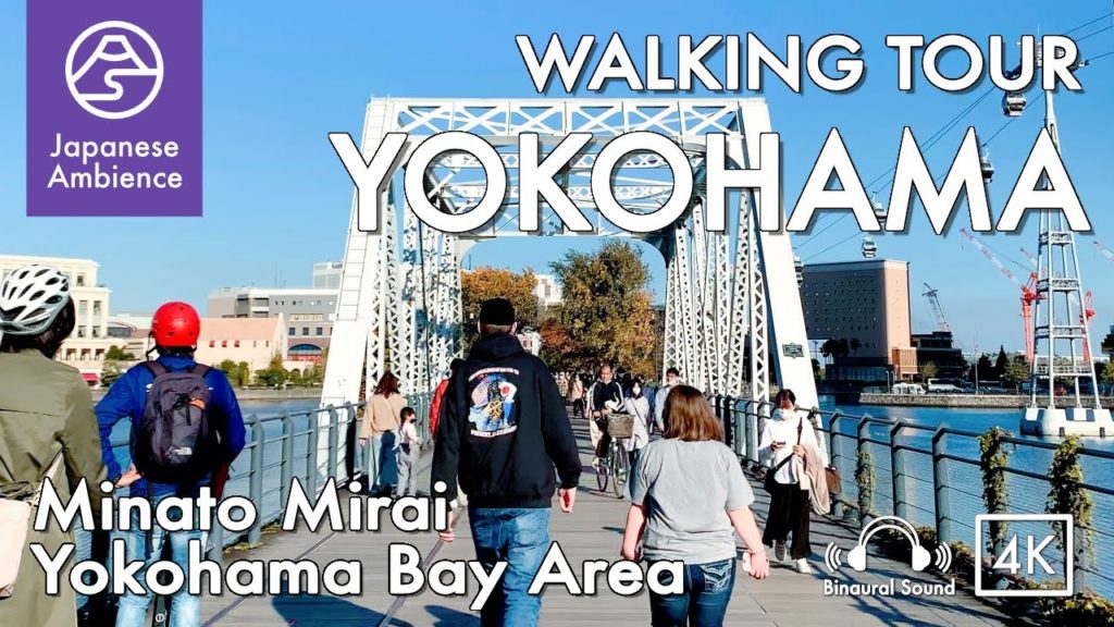 Walking Minato Mirai in Yokohama Bay Area,Kanagawa Walk [4K/Binaural Walking Tour]