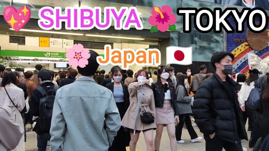 [FHD] Walking Tour around the 💖 Shibuya JR Station.  Tokyo, Japan 🇯🇵. April 2022