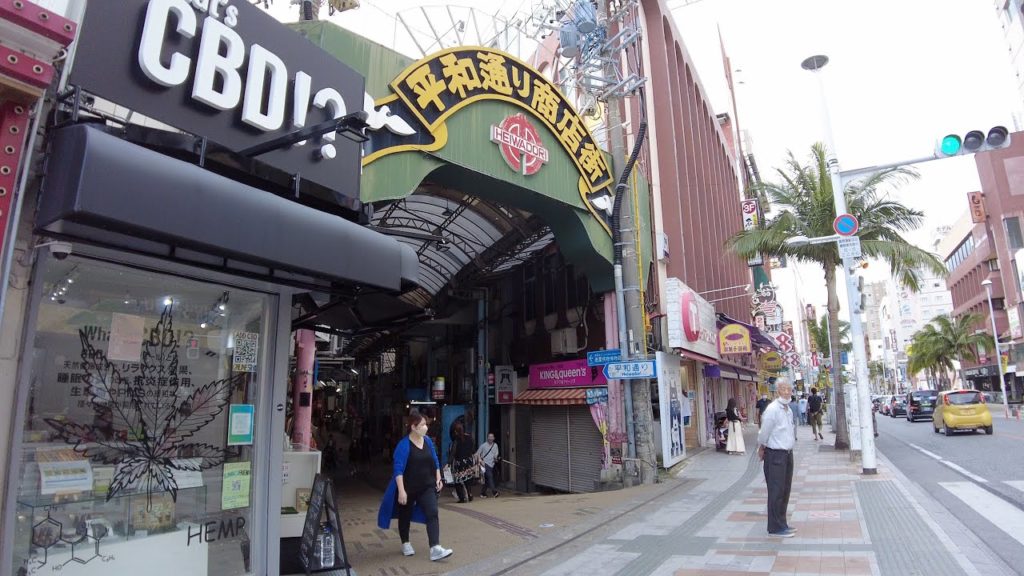 那覇市の平和通り商店街から観光地 壺屋やんちむ通りを散歩 Walk on Naha,Okinawa