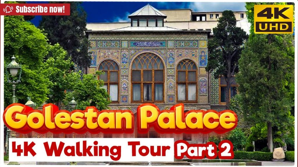 Tehran Walking Tour 2022: Part 2 of walking tour inside the Golestan Palace Persian garden Iran