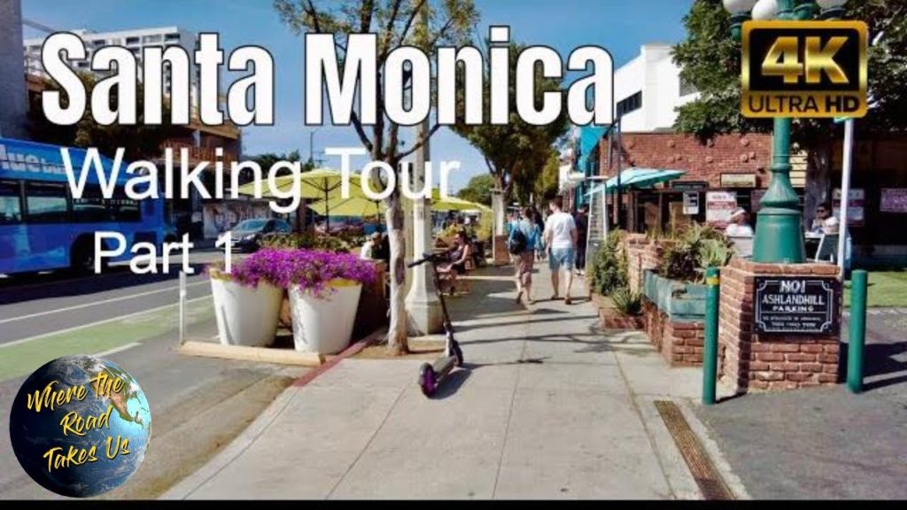 [4K] Santa Monica, California Walking Tour - Part 1 - With Captions