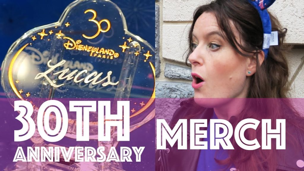 We're shopping for 30th Anniversary Merchandise in Disneyland Paris