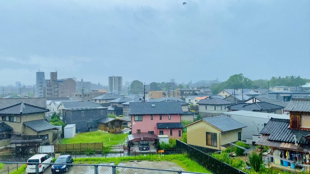 4K Heavy Rain Walk in Japan - Modern Japanese Houses | Residential Walking Tour in Nagoya