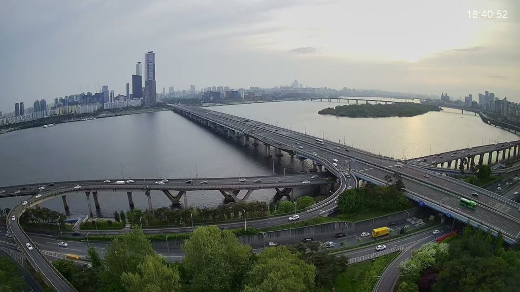 [Archive] 2022 05 01 / 서울 라이브 카메라 | 한강, 마포대교, 서강대교, 밤섬, 여의도, Sunset, 한강라이브