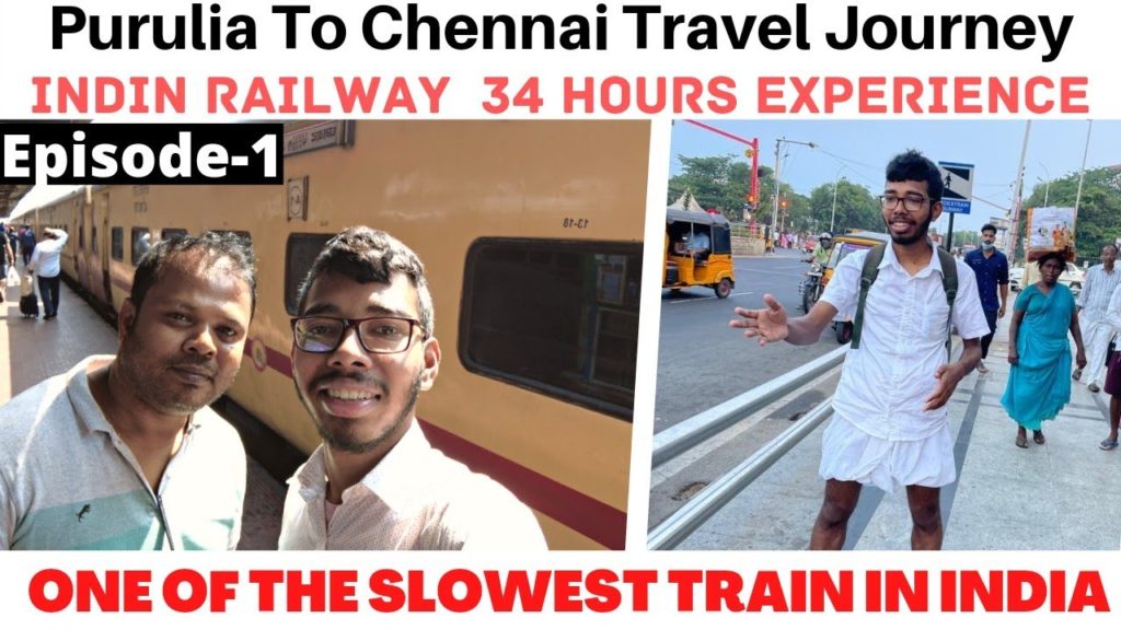 Purulia to Chennai in Indian railways 35 hours train journey | South India travel vlog Ep.1