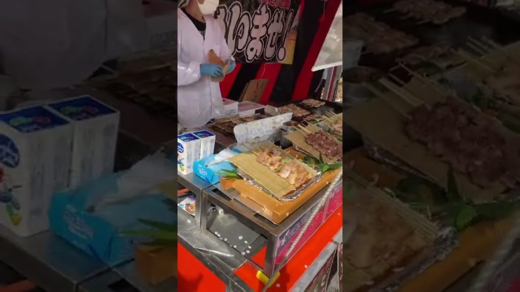 Solo Life Japan [street food] #asianstreetfood  #shorts  #yakitori  #solotravel  #sololifejapan