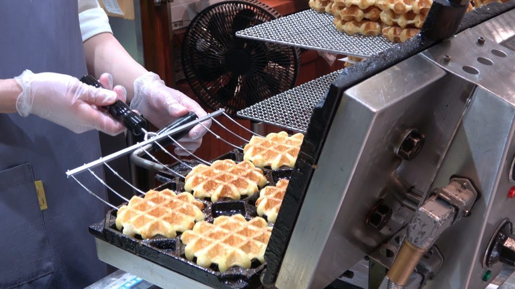 Freshly baked waffle-Japanese street food