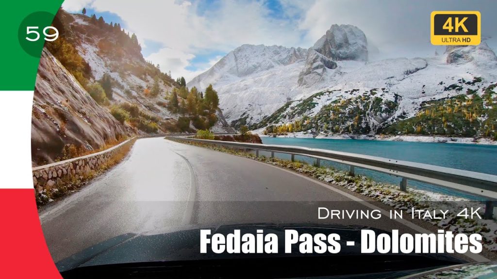 Driving in the Dolomites -The Fedaia Pass in Italy ☃️🍁