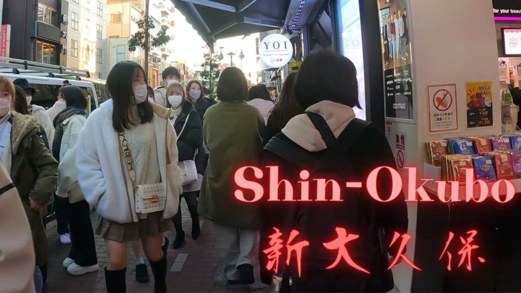 End of 2021 Shin-Okubo Tokyo walking tour.【4K ASMR】
