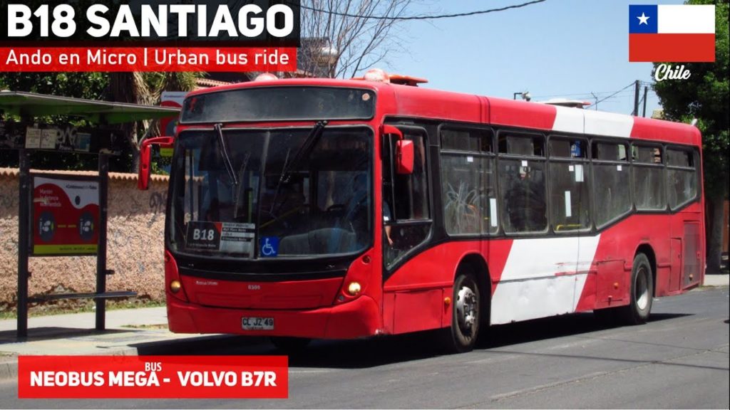 Viaje B18 TRANSANTIAGO en bus NEOBUS MEGA Volvo B7R LE CLJZ49 | Ando en Micro