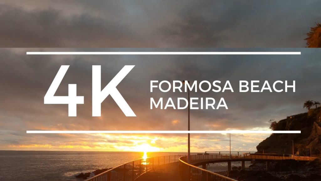 Relaxing 4K Walking Tour - Formosa Beach, Madeira Portugal