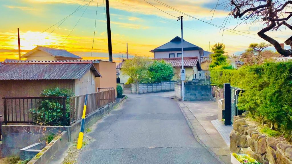 【4K】Modern Japanese Houses / Beautiful Sunset in Japanese Suburb (Seto, Nagoya)