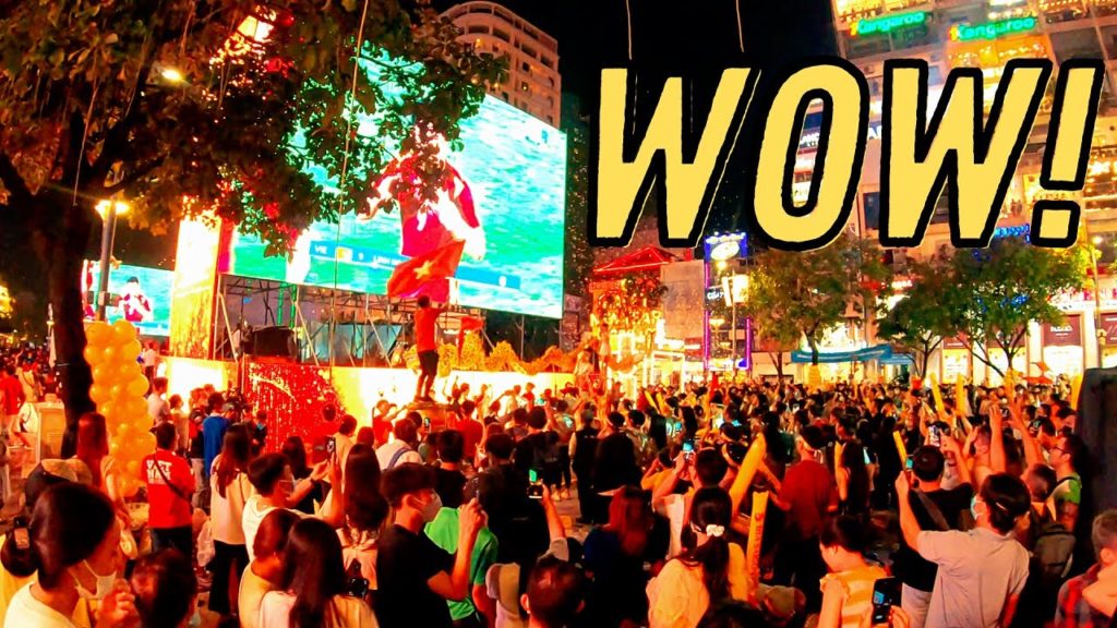 Huge Crowd, Huge Win in Ho Chi Minh City (Saigon) Vietnam 4k 60 FPS