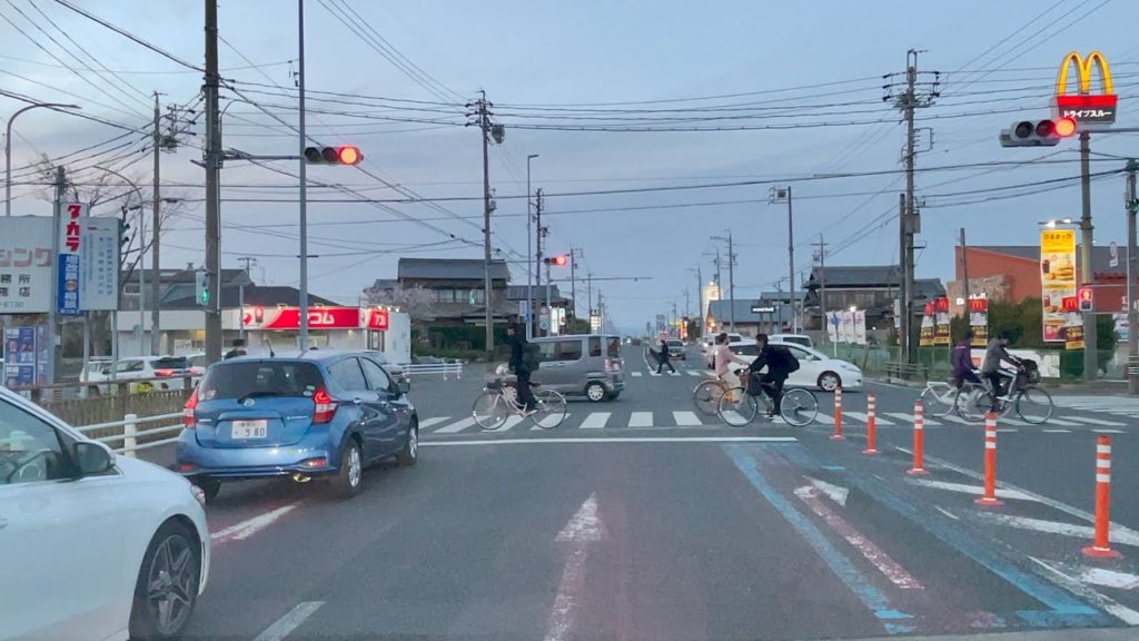 Drove along National Route 1 from Toyohashi City to Toyokawa City Aichi Japan