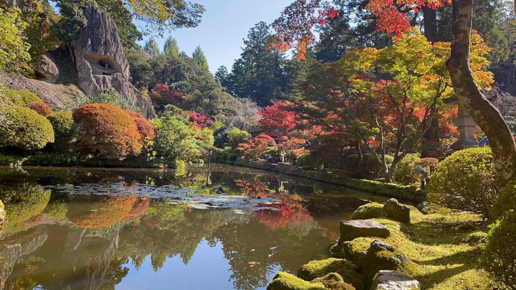 [4K] Walk around the Natatera temple park  in Kaga-Onsen Japan |Japanese garden|Japanese countryside