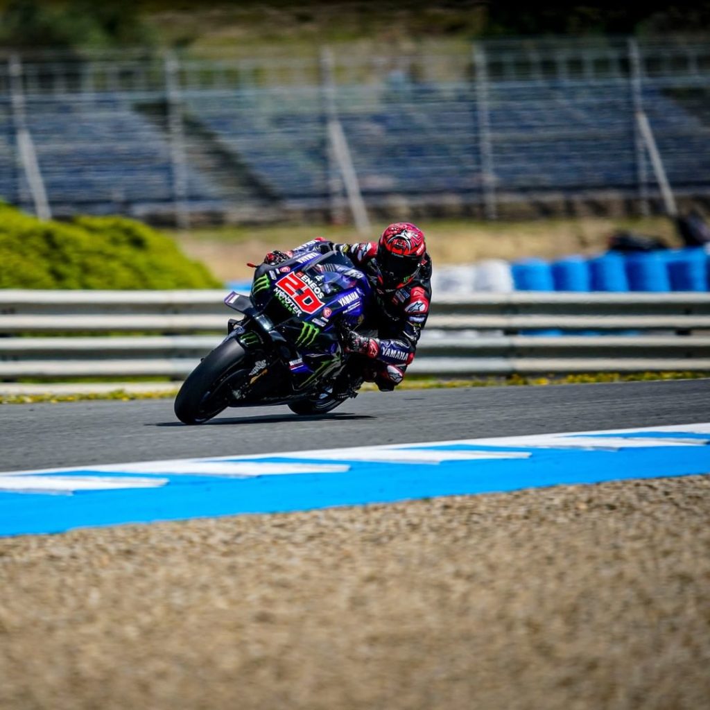 The early bird catches the worm  @fabioquartararo20 was the first rider to hit ...