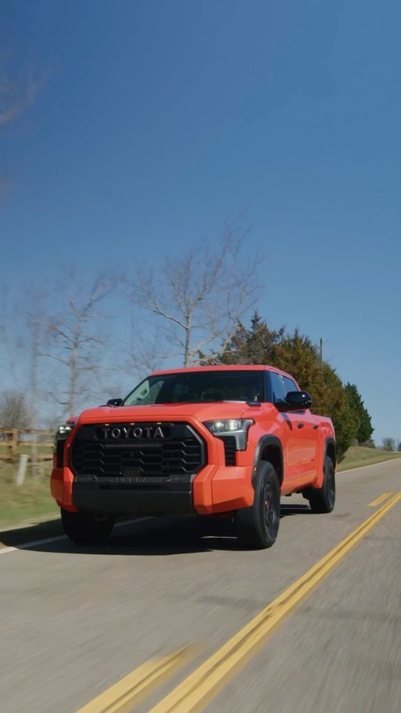 A truck that gives a 100% every drive.   The all-new 2022 #Tundra. #LetsGoPlaces...