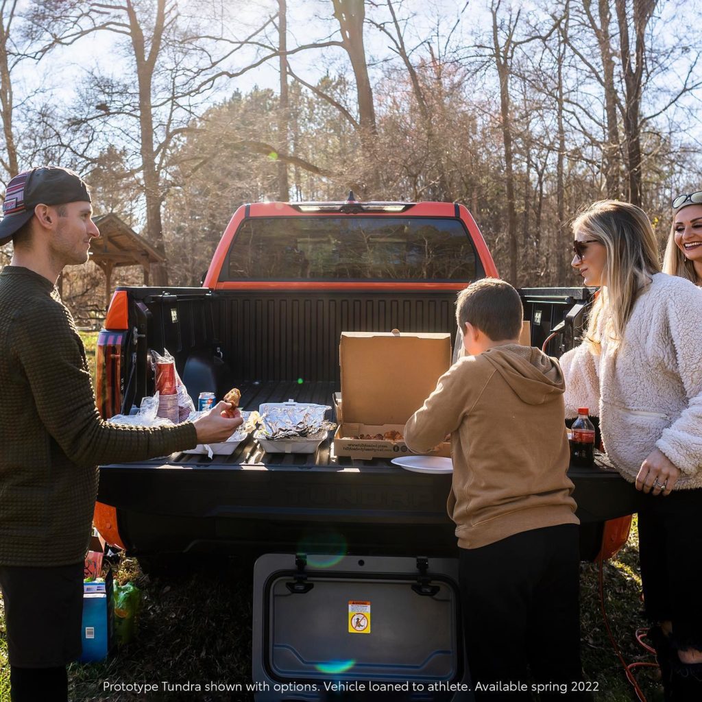 Memories are made on the tailgate of the all-new 2022 #Tundra. #LetsGoPlaces...