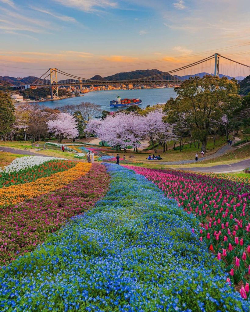 Enjoy spectacular views from Hinoyama Park in Setonaikai National Park! Amid bea...