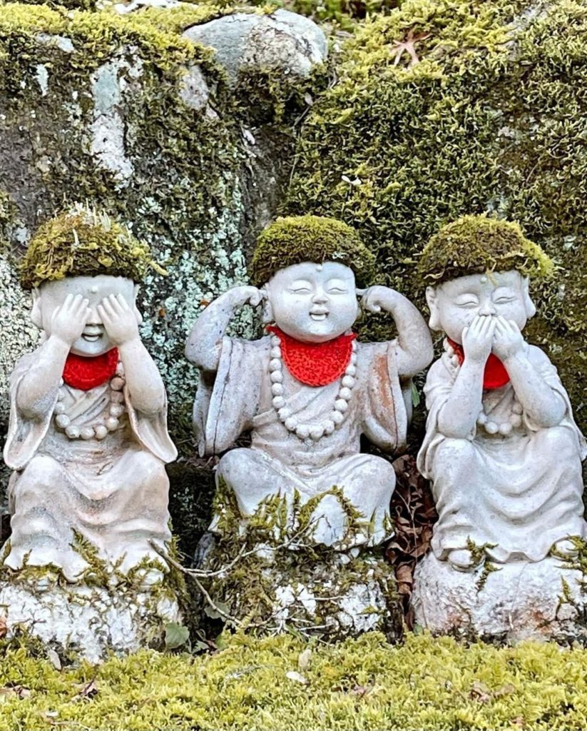 Visit Japan: What in the world are these statues doing wearing knitted hats? 
Daishoin Temple… What in the world are these statues doing wearing knitted hats? 
Daishoin Temple...