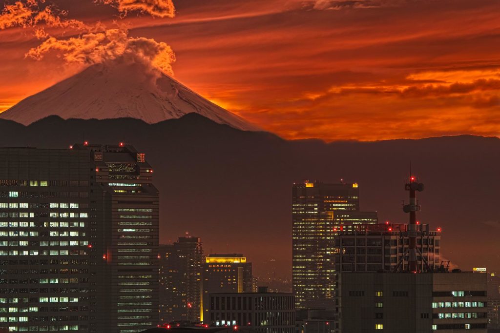 fiery sunset