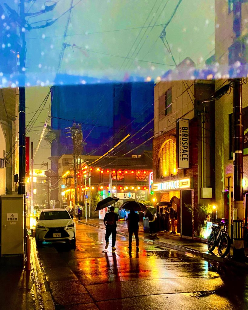 Friday night Kanayama, Nagoya, in the rain.