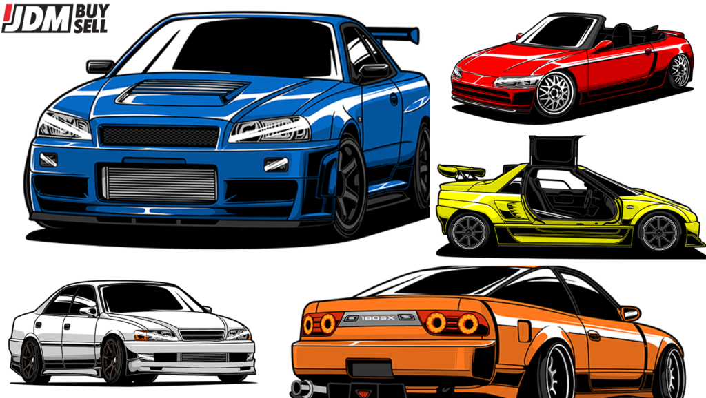 Free downloadable Adobe Illustrator/vector files of JDM Cars