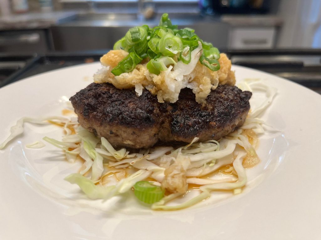 Hamburger Steak with Daikon Orishi