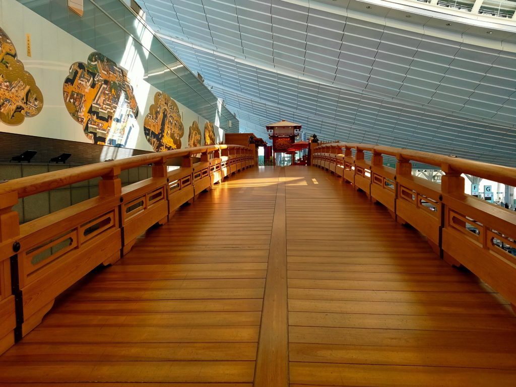 Nihon Bashi replica at Haneda Airport.
