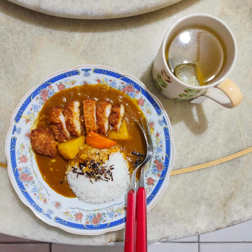 Homemade Tonkatsu Kare with S&B Extra Hot Golden Curry