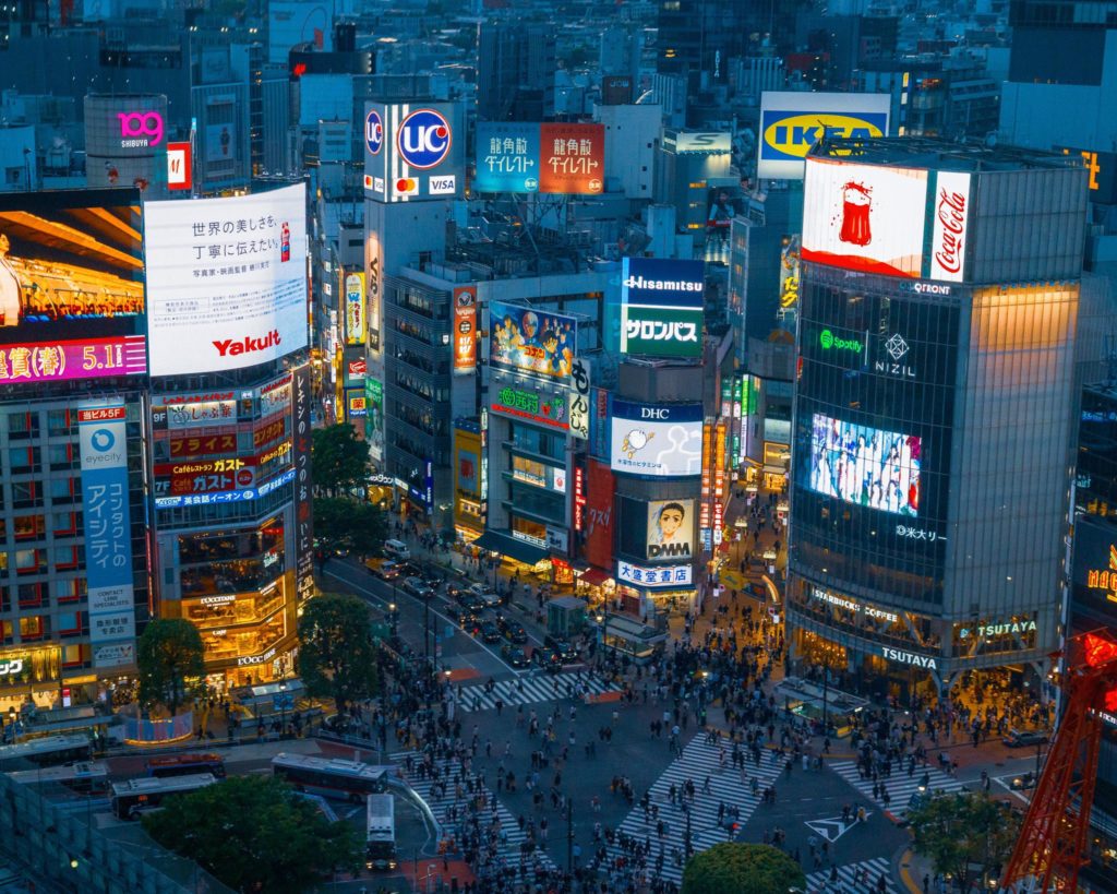 Sunset in Shibuya, Tokyo