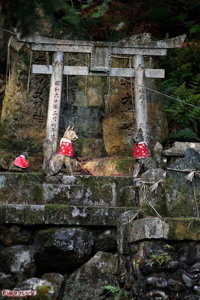 Small shrine hidden somewhere at Fushimi Inari, Kyoto [OC]