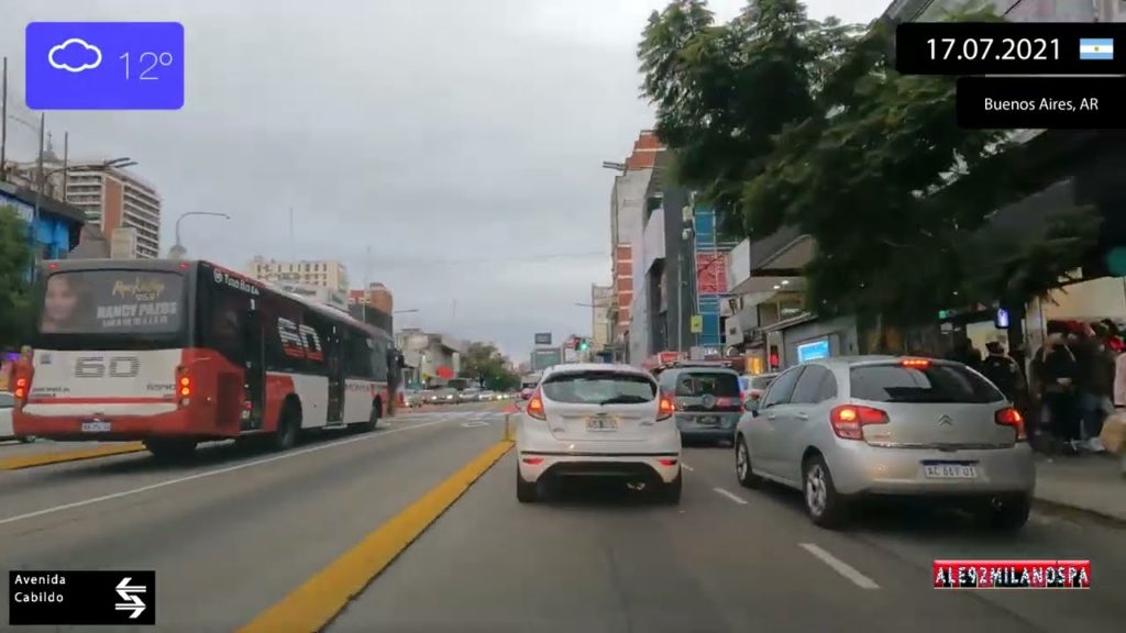 Driving through Buenos Aires (Argentina) from Olivos to Belgrano 17.07.2021 Timelapse x4