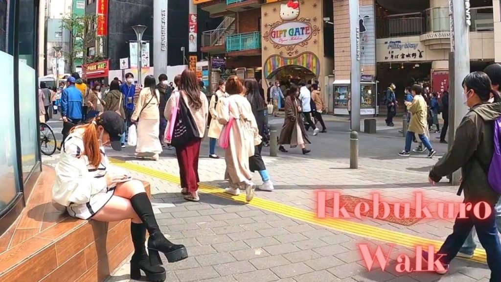 Just walk. Ikebukuro Tokyo in Japan walking tour. 【4K ASMR 】4.2022