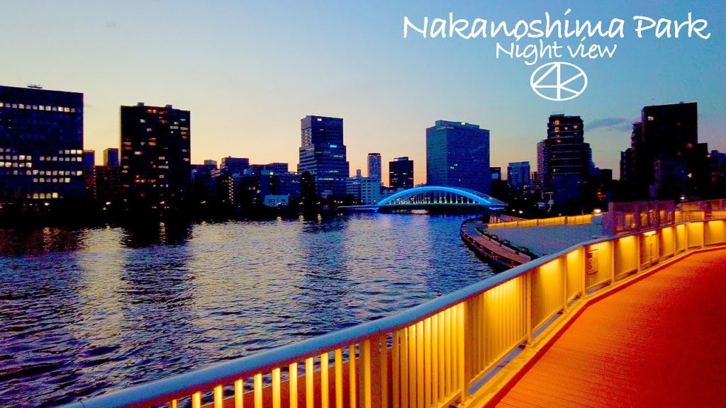 4K 中の島公園の夜景 越中島公園マジカルタイム 2022年5月東京 江東区 隅田川テラス 4K 中の島公園の夜景 越中島公園マジカルタイム 2022年5月東京 江東区 隅田川テラス