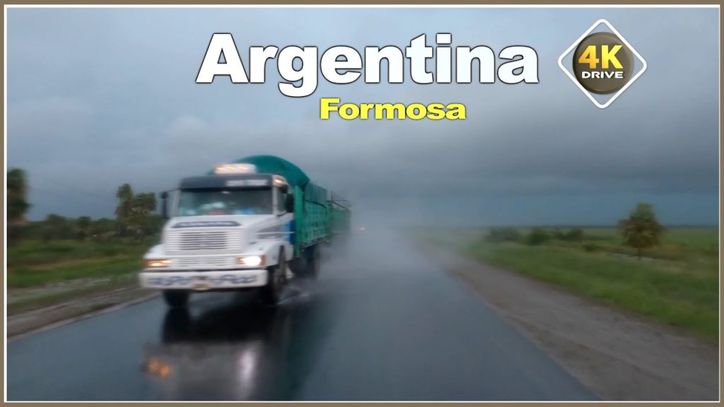 4K DRIVE Formosa ARGENTINA under heavy RAIN