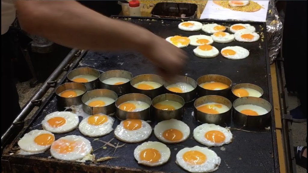 Eggs with Octopus-Flavored Rice Cracker in Festival Japanese Street Food