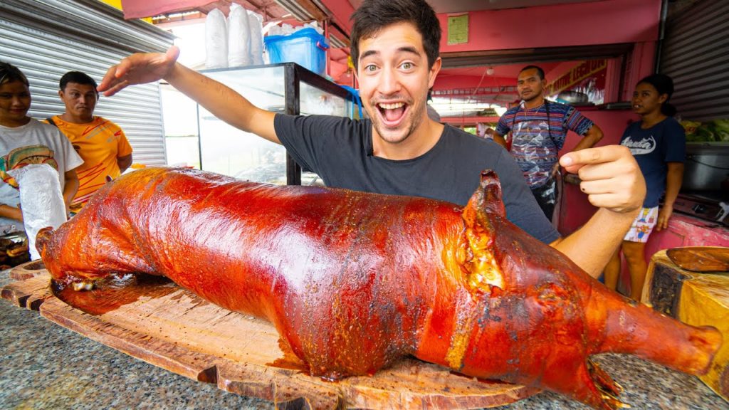 Filipino Street Food!! Cebu's #1 LECHON in CARCAR + Chicharron Factory in The Philippines!