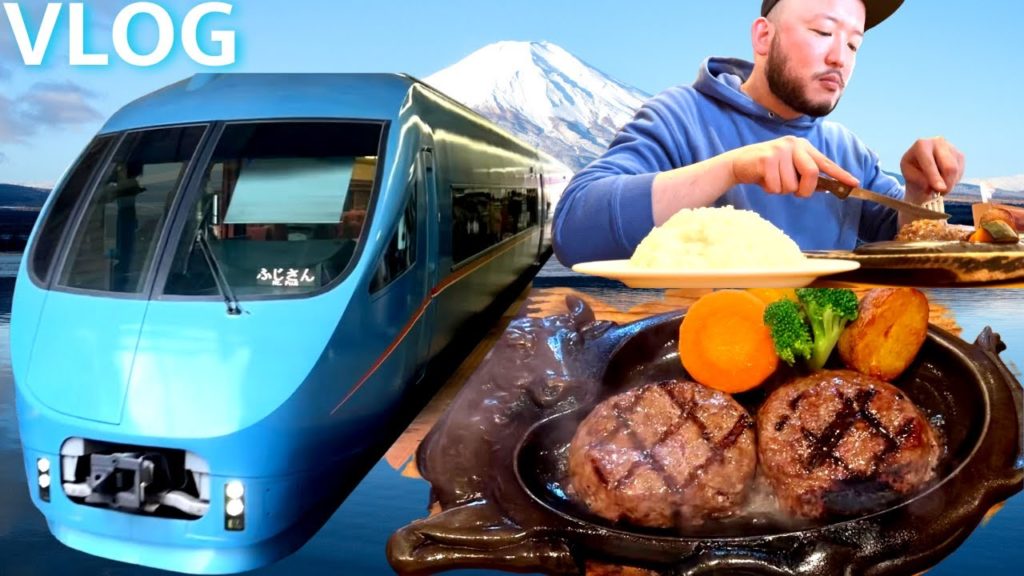 【VLOG】🗻ふじさん🚆に乗って御殿場に激うま🤤ハンバーグを食べに行く38歳独身【さわやか】