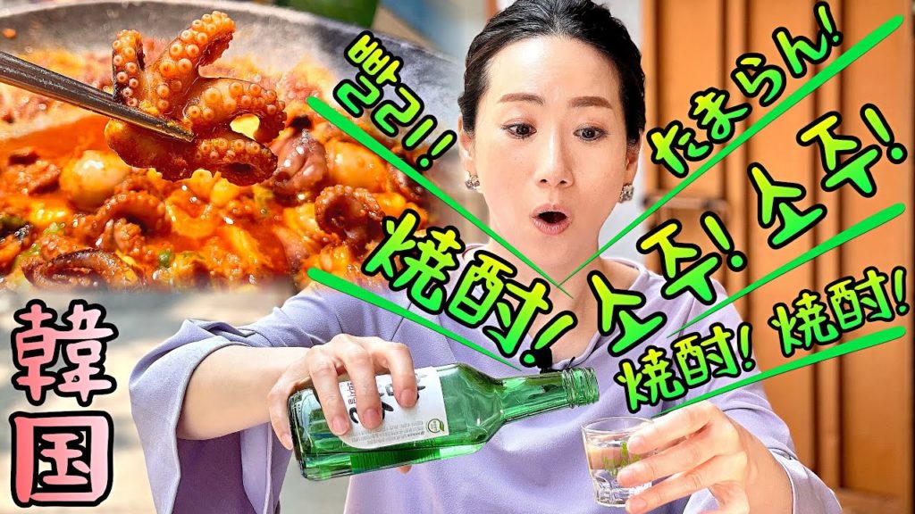 この韓国料理を前に焼酎1本で止めることができたら、あなたは菩薩！リアル韓国グルメ/韓国旅行に来たら必ずここで食べて！ソウル　モッパン mukbang 을지로 쭈꾸미 먹방 맛집 여행 한국맛집오타쿠
