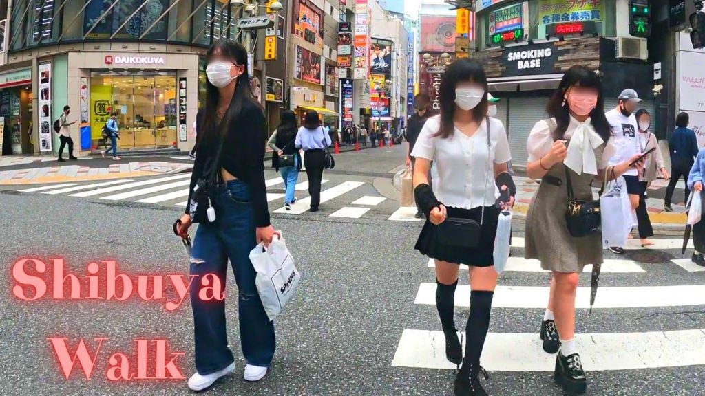Between the rainy season. Shibuya Tokyo in Japan walking tour. 【4K ASMR】5.2022