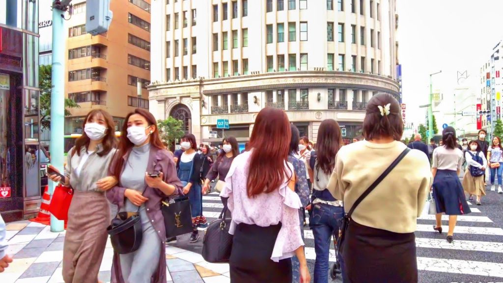 【4K】Tokyo Ginza Walking Tour on a Cloudy Day | Luxury Shopping Area in Japan