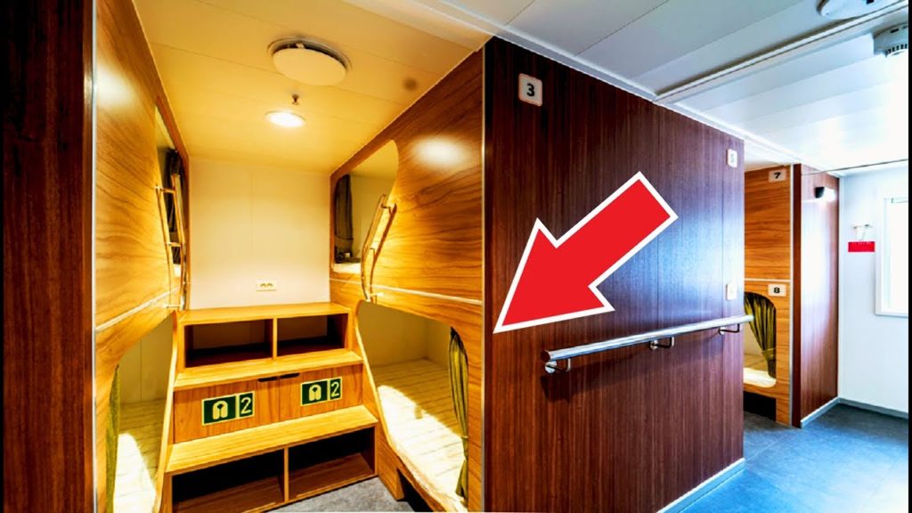 [CC] Korea's Luxury Overnight Capsule Ferry🚢 14Hour Travel😪