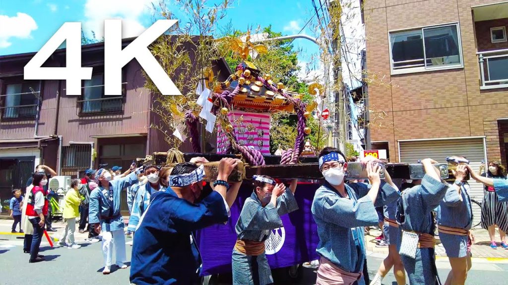 4K Japan | Walking tour Japan⛩️Japanese traditional parade🥁 Sanjamatsuri; Japanese Festival