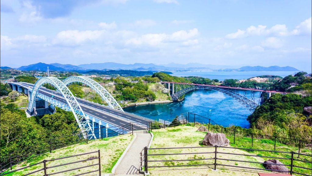 【4K】Japanese Local City Walking. Saikai Bridge. Sasebo City. Nagasaki prefecture.長崎県佐世保市西海橋を散歩。