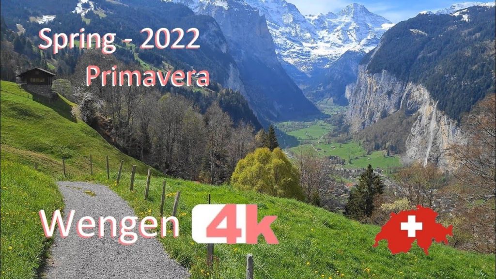 🇨🇭 SWITZERLAND - WENGEN - PART 3 - LAUTERBRUNNEN -Walking Tour beautiful villa -hermosos pueblos- 4k