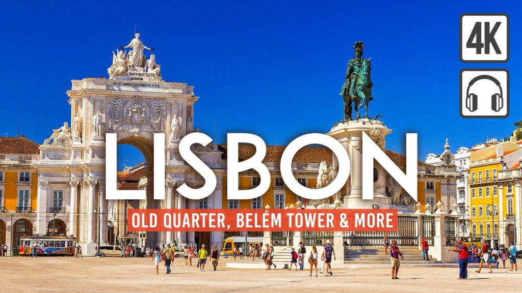 Lisbon 4K Walking Tour (Portugal) - 3h Tour with Captions & Immersive Sound [4K Ultra HD/60fps]